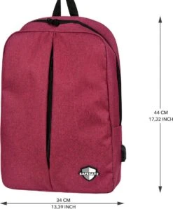 SafeSave Rugtas – Waterafstotende Schooltas Met Laptop Vak En Usb Aansluiting – Schoudertas – 15.6 Inch – Rood 16 SafeSave Rugtas – Waterafstotende Schooltas Met Laptop Vak En Usb Aansluiting – Schoudertas – 15.6 Inch – Rood -Reisopslag Winkel 991x1200 3